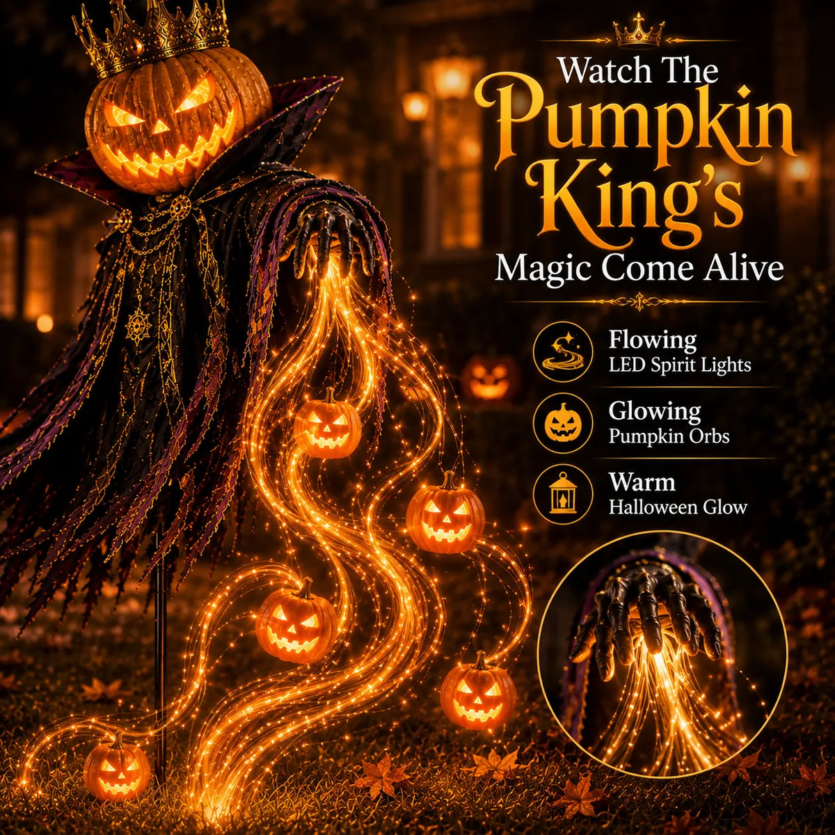 Flowing LED Halloween Yard Light