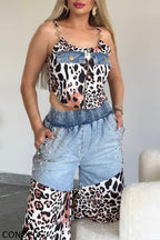 Women's Leopard-Panel Vest or Rhinestone Beaded Jeans