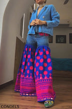 Women's Fashion Lapel Denim Blazer or Pattern Jeans