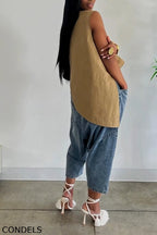 Women's Designer Asymmetric Hem Cami & Tapered Jeans
