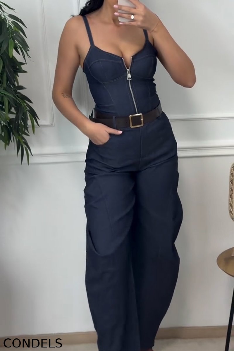 Women's Camisole Waist Cinched Denim Top + Jeans