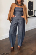 Women's Casual Versatile Denim Bustier or Barrel Jeans