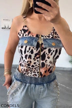 Women's Leopard-Panel Vest or Rhinestone Beaded Jeans