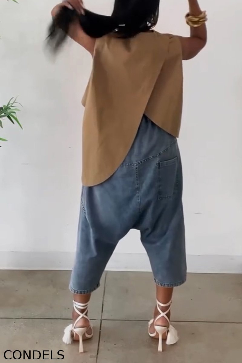 Women's Designer Asymmetric Hem Cami & Tapered Jeans