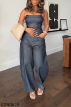Women's Casual Versatile Denim Bustier or Barrel Jeans
