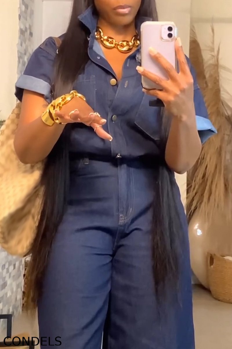 Women's Casual Basic Denim Shirt or Cropped Jeans
