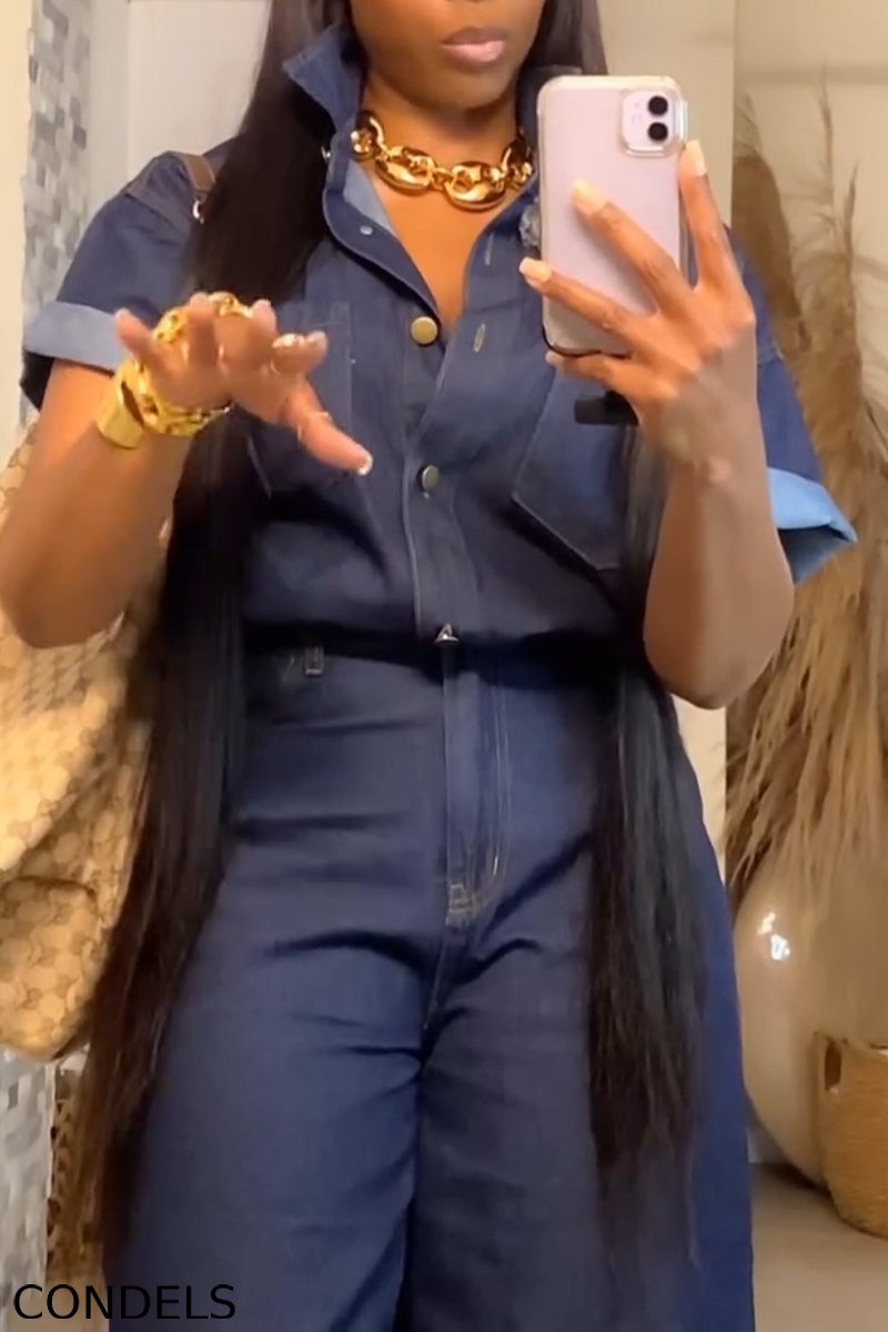 Women's Casual Basic Denim Shirt or Cropped Jeans